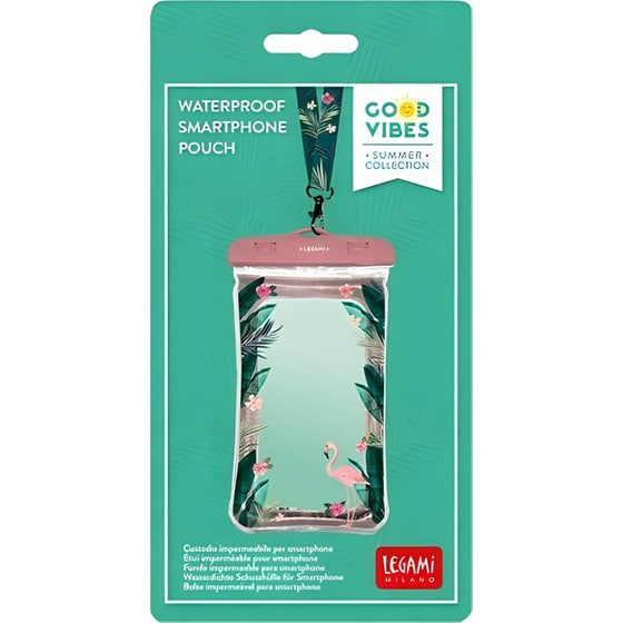 Αξεσουάρ Παραλίας Θήκη Κινητού Αδιάβροχη Legami Flamingo - Διάφανη/Πολύχρωμο image 2