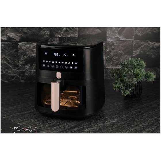 BERLINGER HAUS BH-9604 με Αποσπώμενο Κάδο 1650 W 8 L Μαύρο/Ροζ Φριτέζα Αέρος image 1