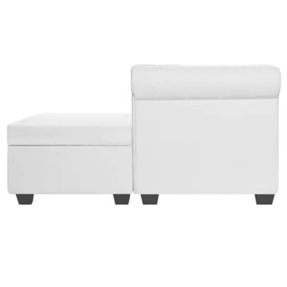 Γωνιακός Καναπές VidaXL Chesterfield 200x140cm - Λευκό image 3