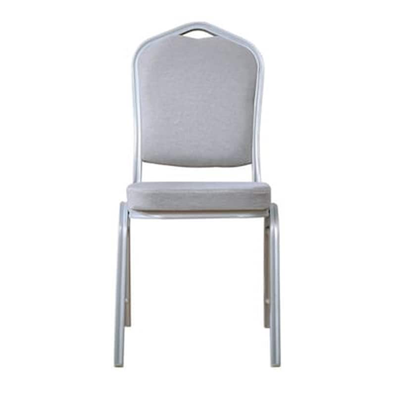 Καρέκλα Woodwell Hilton Μεταλλική Silver Ύφασμα C55947 - Γκρι