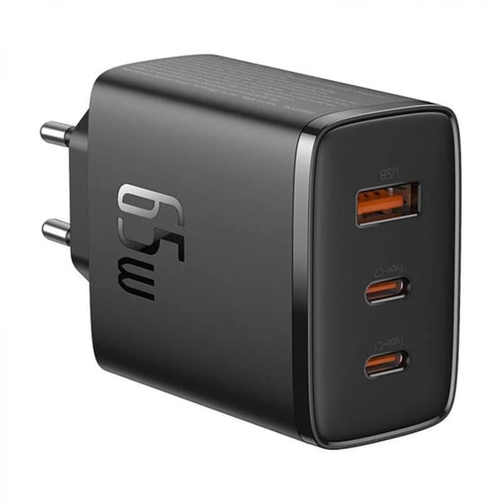 Φορτιστής Πρίζας Baseus OS-Cube Pro 2x USB-C/1x USB 65W - Μαύρο image 1