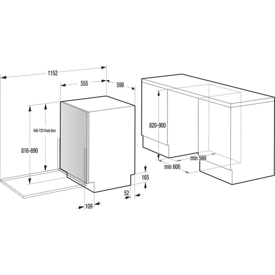 HISENSE HV642D65 για 14 Σερβίτσια Εντοιχιζόμενο Πλυντήριο Πιάτων Inox image 11