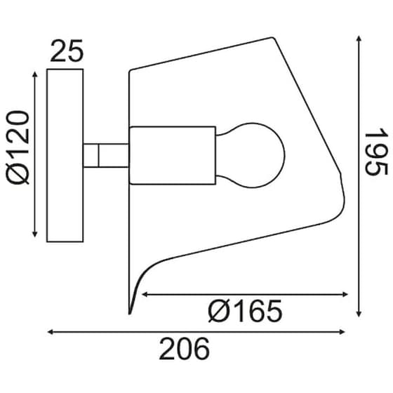 Σποτ Μονόφωτο Aca Monet Hm481w21bk Μεταλλικό - Μαύρο image 1
