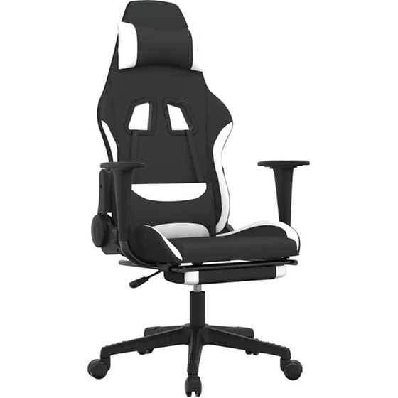 Καρέκλα Gaming VIDAXL 345508 με Υποπόδιο - Μαύρο image 0
