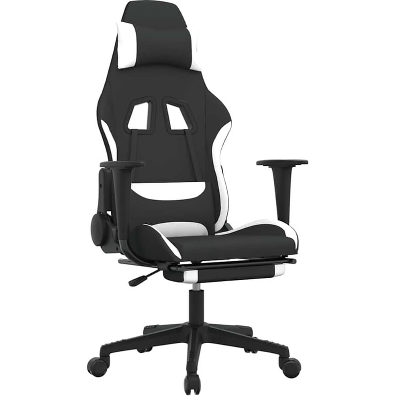 Καρέκλα Gaming VIDAXL 345508 με Υποπόδιο - Μαύρο