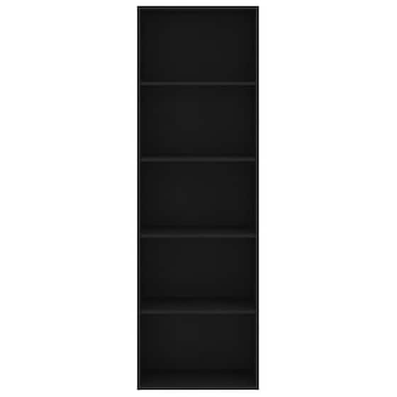 Βιβλιοθήκη VidaXL από Μοριοσανίδα 60x30x189 cm - Μαύρο image 4