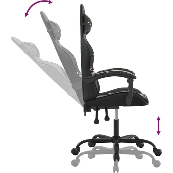 Καρέκλα Gaming VIDAXL 3143829 από Τεχνητό Δέρμα - Μαύρο image 4