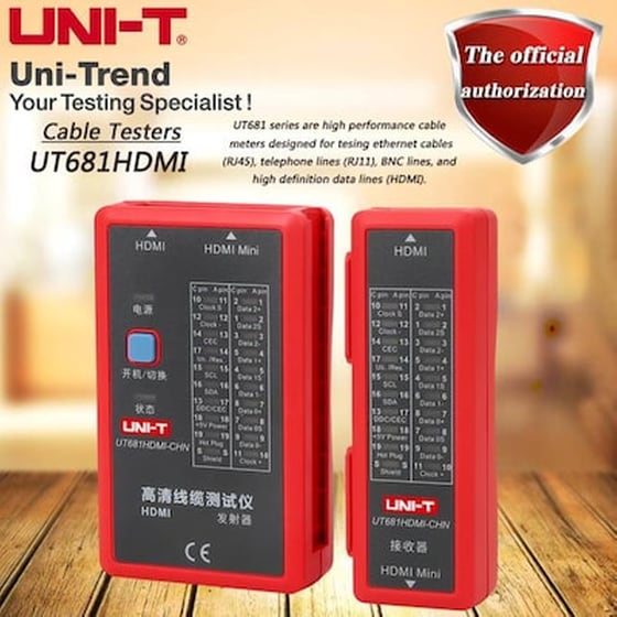 Cable Tester Uni-t Ut681hdmi  Έλεγχος Καλωδίων (hdmi/minihdmi) image 1