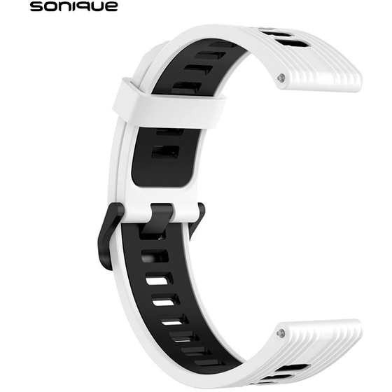 Λουράκι Sonique Sport Band για Amazfit Smartwatches 22mm  - Λευκό / Μαύρο image 0