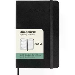 Ημερολόγιο Εβδομαδιαίο Moleskine 2025-2026 18Μ Pocket Black Hard
