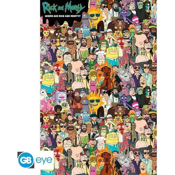 Αφίσα Rick And Morty Where's Rick Κάθετη 61x92 cm image 0