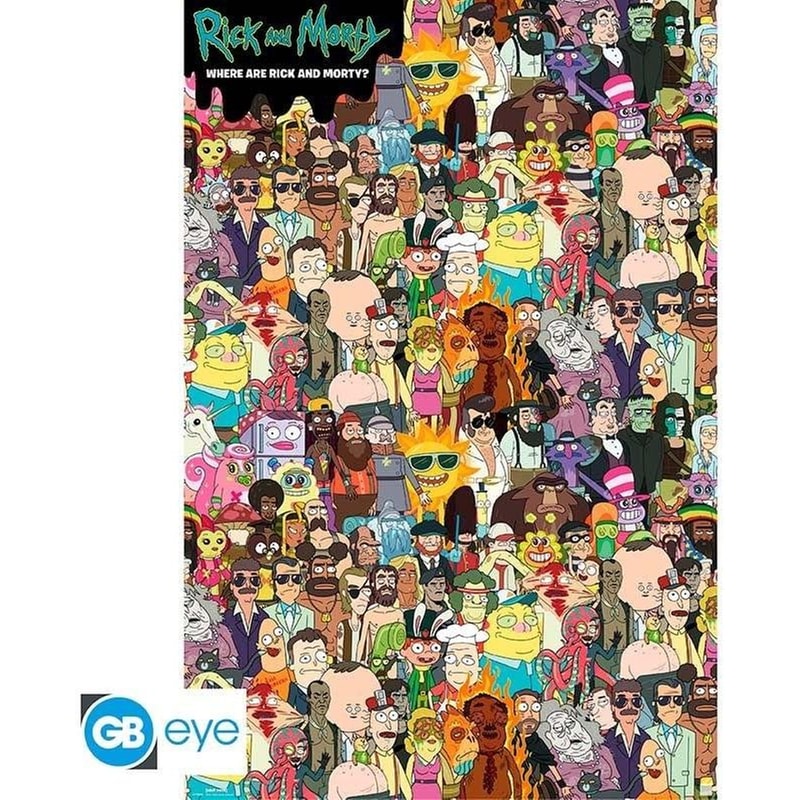 GBEYE Αφίσα Rick And Morty Wheres Rick Κάθετη 61x92 cm