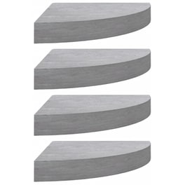 Ράφια Τοίχου VidaXL από MDF 25x25x3.8 cm 4 Τμχ - Γκρι
