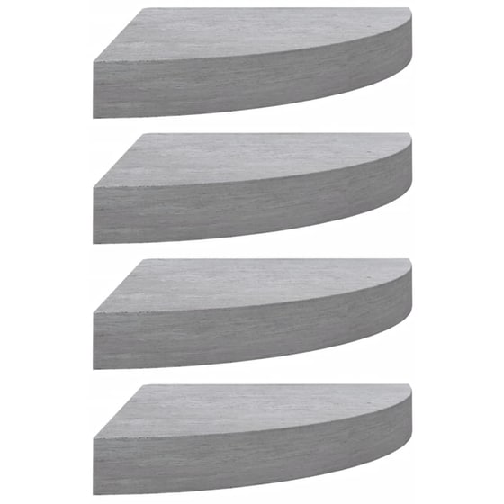 Ράφια Τοίχου VidaXL από MDF 25x25x3.8 cm 4 Τμχ - Γκρι image 0