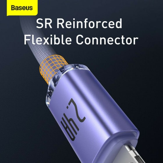 Καλώδιο δεδομένων Baseus Crystal Shine Series Usb to Lightning 2m - Lilac image 8
