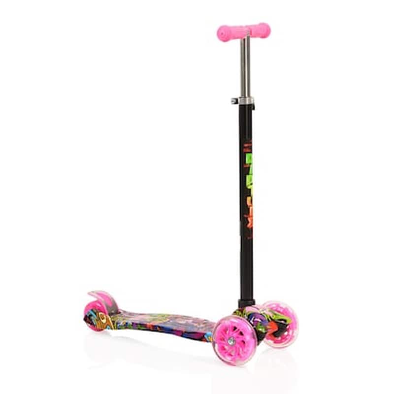 Πατίνι Scooter Rapture Με Φωτιζόμενες Ρόδες Pink Byox Cangaroo Και Δώρο Φωτάκι Led