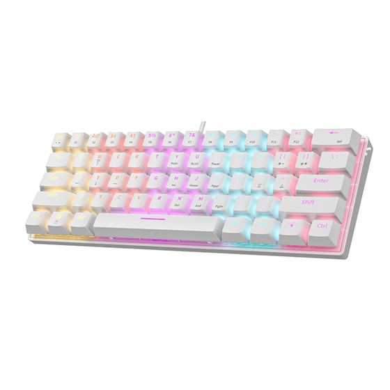 Armaggeddon MKA-1C Neo Gaming Μηχανικό Πληκτρολόγιο 60% με Custom Brown διακόπτες και RGB φωτισμό (US) White image 1