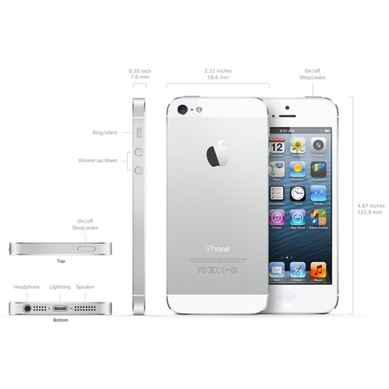 Smartphone Apple iPhone 5 64GB Λευκό image 4