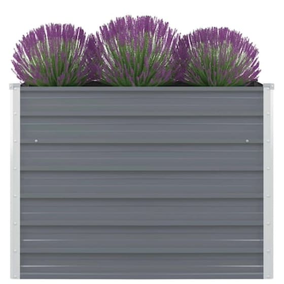 Vidaxl Ζαρντινιέρα Ψηλή Γκρι 100 X 100 X 77 Εκ. Από Γαλβανισμένο Χάλυβα image 0