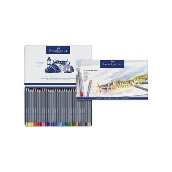 Ξυλομπογιές Ακουαρέλας Faber Castell Goldfaber (36 Χρώματα) image 1