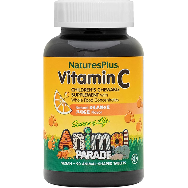 Natures Plus Source Of Life Animal Parade Childrens Supplement Vitamin C - 90 ταμπλέτες