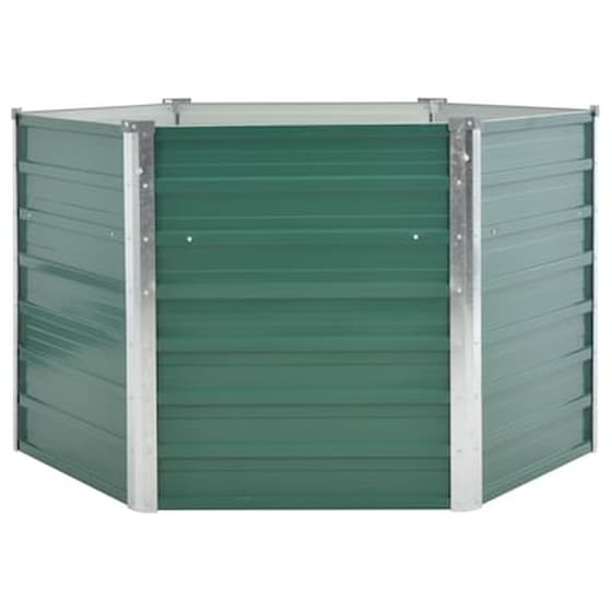 Vidaxl Ζαρντινιέρα Υπερυψωμένη Πράσινη 129x129x77 Εκ. Γαλβαν. Χάλυβας image 3