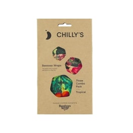 Κερομάντηλο για Αποθήκευση Κολατσιού Beeswax CHILLY'S Tropical 3 Τεμάχια