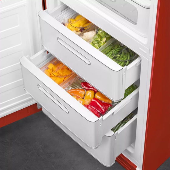 SMEG FAB32LRD6 332 Lt Total No Frost Κόκκινο Ψυγειοκαταψύκτης image 5