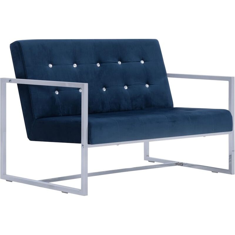 Διθέσιος Καναπές VidaXL 114x78cm - Μπλε VIDAXL