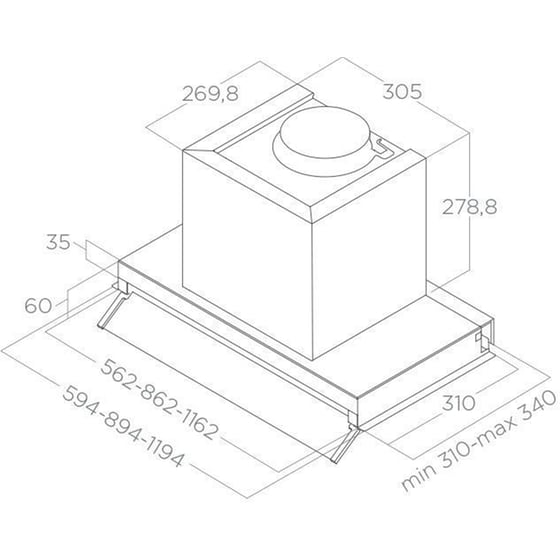 ELICA BOXIN IX/A/60 60 cm Inox Απορροφητήρας Μηχανισμός Απορρόφησης image 5