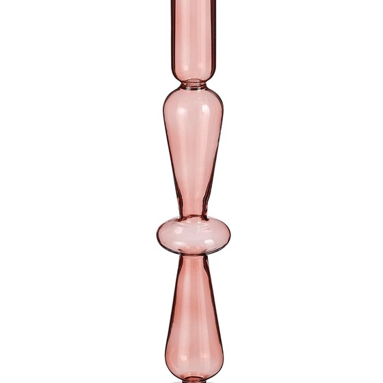 Κηροπήγιο Edelman Megan Pink 1121714 Γυάλινο 9x25cm - Ροζ image 2