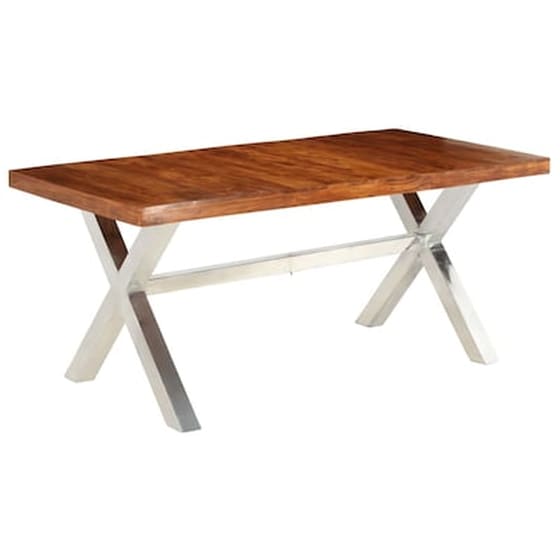 Vidaxl Τραπεζαρία 180 X 90 X 76 Εκ. Μασίφ Ξύλο Με Φινίρισμα Sheesham image 1