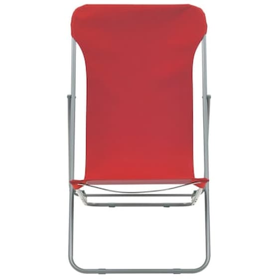 Σεζλόνγκ VidaXL Πτυσσόμενες από Ατσάλι/ Ύφασμα Oxford 75x57x99 cm 2 Τμχ  - Κόκκινο image 3