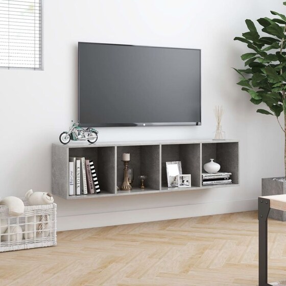 Έπιπλο Τηλεόρασης VidaXL από Μοριοσανίδα 143x30x36cm - Γκρι image 7