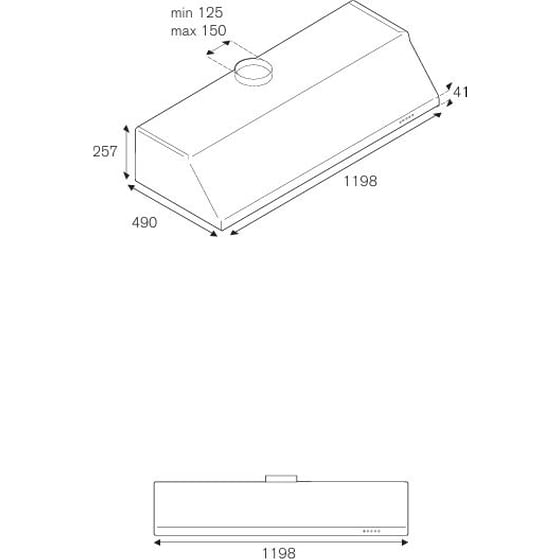 BERTAZZONI KU120PRO1XA 120 cm Inox Απορροφητήρας Ελεύθερος image 1
