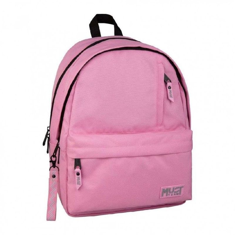 Τσάντα Πλάτης Must Team Monochrome Classic Ροζ Απαλό με Γκρι