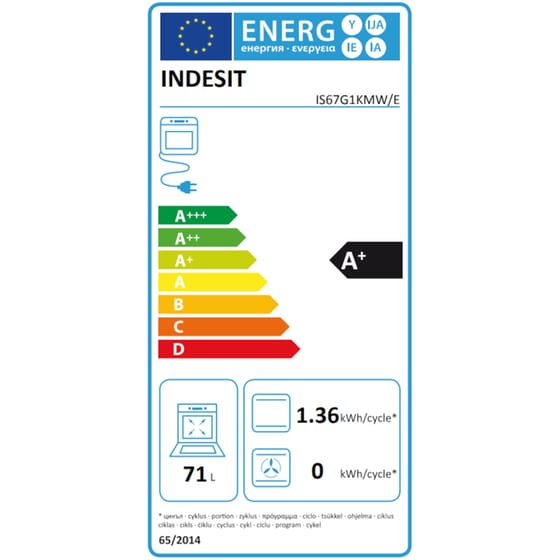 INDESIT IS67G1KMW/E 60 cm Λευκό Κουζίνα Αερίου image 6