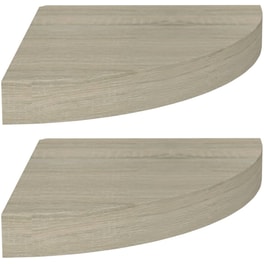 Ράφια Τοίχου VidaXL από MDF 25x25 cm 2 Τμχ - Δρυς/ Μπεζ