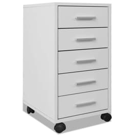 Συρταριέρα Γραφείου VidaXL από Μοριοσανίδα/MDF 33x38x63 cm  - Λευκό