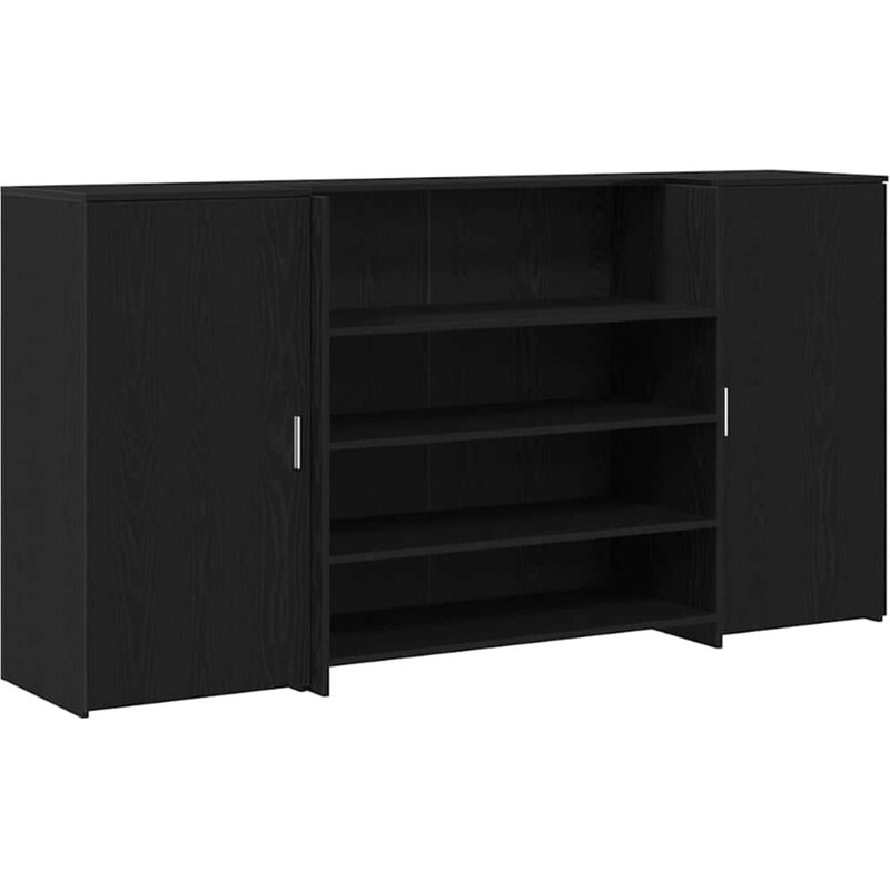 Γραφείο Υποδοχής VidaXL από Τεχνητό Ξύλο 200x50x103,5 cm - Μαύρη Δρυς