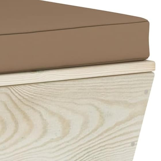 Καναπές Κήπου Γωνιακός VidaXL από Εμποτισμένο Ξύλο Ερυθρελάτης 60x60x65 cm - Taupe image 5