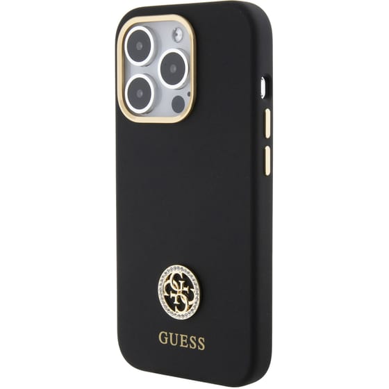 Guess Quot;4g Strass Logo Collection Quot; Case Θήκη Προστασίας Από Σιλικόνη – Iphone 15 Pro (black – Guhcp15lm4dgpk) image 6