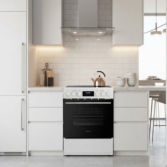 DAVOLINE CMFW 1100 WH 70 Lt Λευκό Ηλεκτρική Κουζίνα Κεραμική image 3