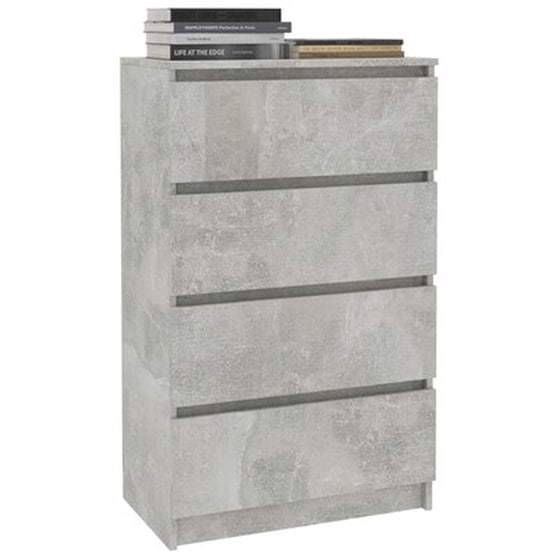 Vidaxl Συρταριέρα Γκρι Σκυροδέματος 60 X 35 X 98,5 Εκ. Από Μοριοσανίδα image 3