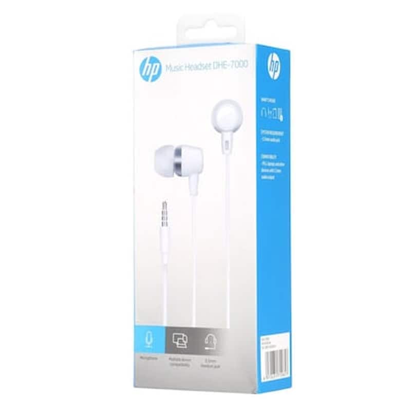 HP Ακουστικά Handsfree HP DHE-7000 3.5mm Jack - Λευκό