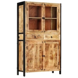 Vidaxl Βιτρίνα 100 X 40 X 175 Εκ. Από Μασίφ Ξύλο Μάνγκο