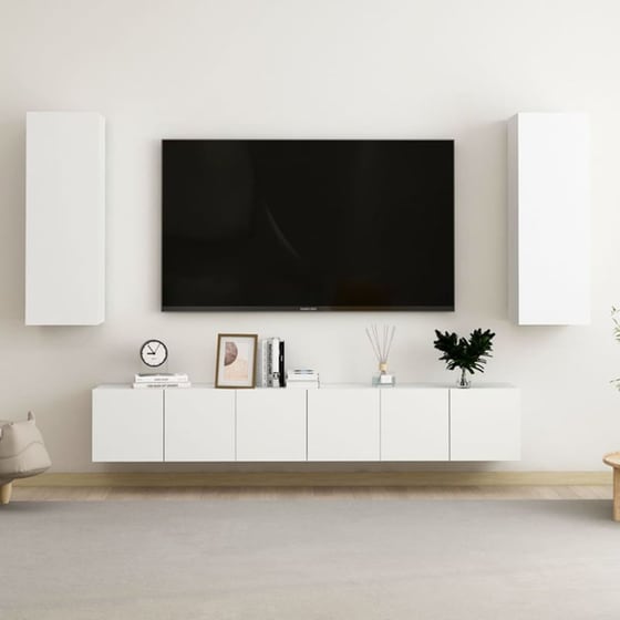 Έπιπλα Τηλεόρασης VidaXL Μοριοσανίδα 5 Τμχ 60x30x30cm - Λευκό image 2