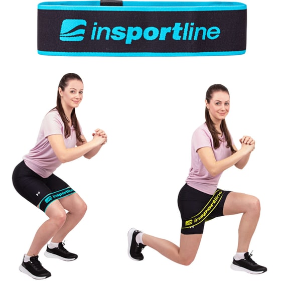 Λάστιχο Αντίστασης InSportline Hiplop M Μέτριο 66x7x0.2 cm - Γαλάζιο/Μαύρο image 1