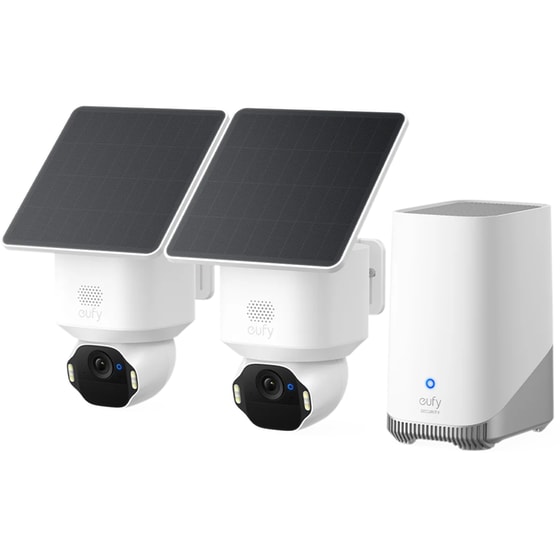 Ασύρματη IP Camera Anker eufy Security SoloCam E42 2-Cam Kit (HomeBase S380) 4K με WiFi - Λευκό image 0