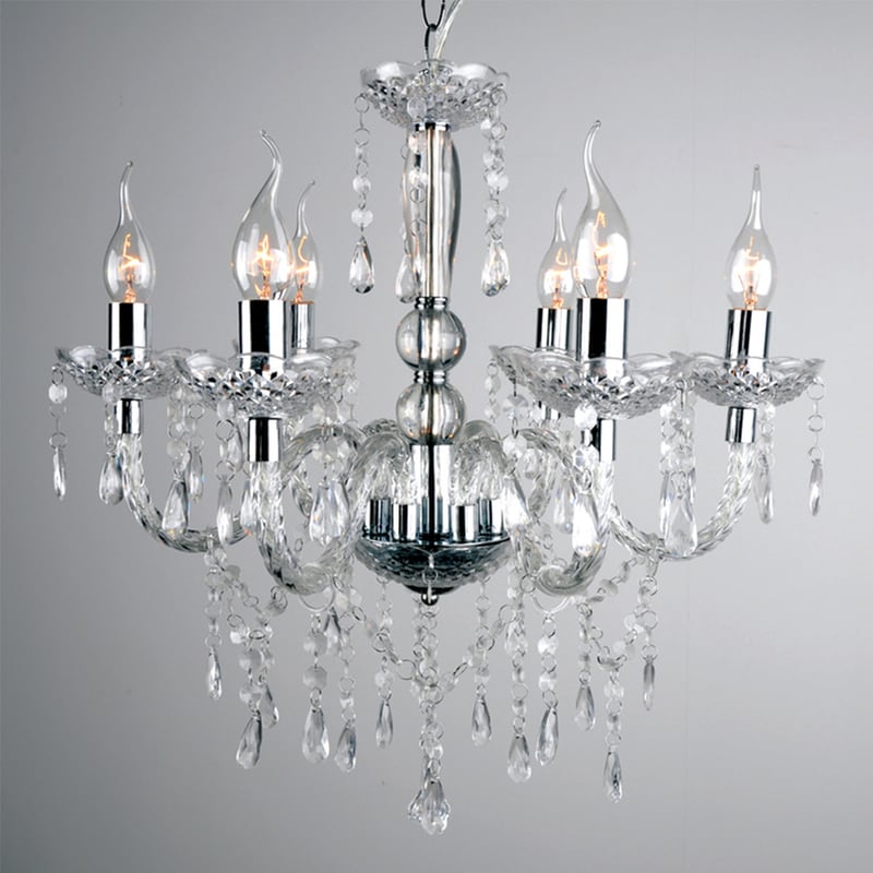 ACA DECOR Πολυέλαιος Οροφής Aca Pegasus Μεταλλικός 55x55x53 cm - Ασημί